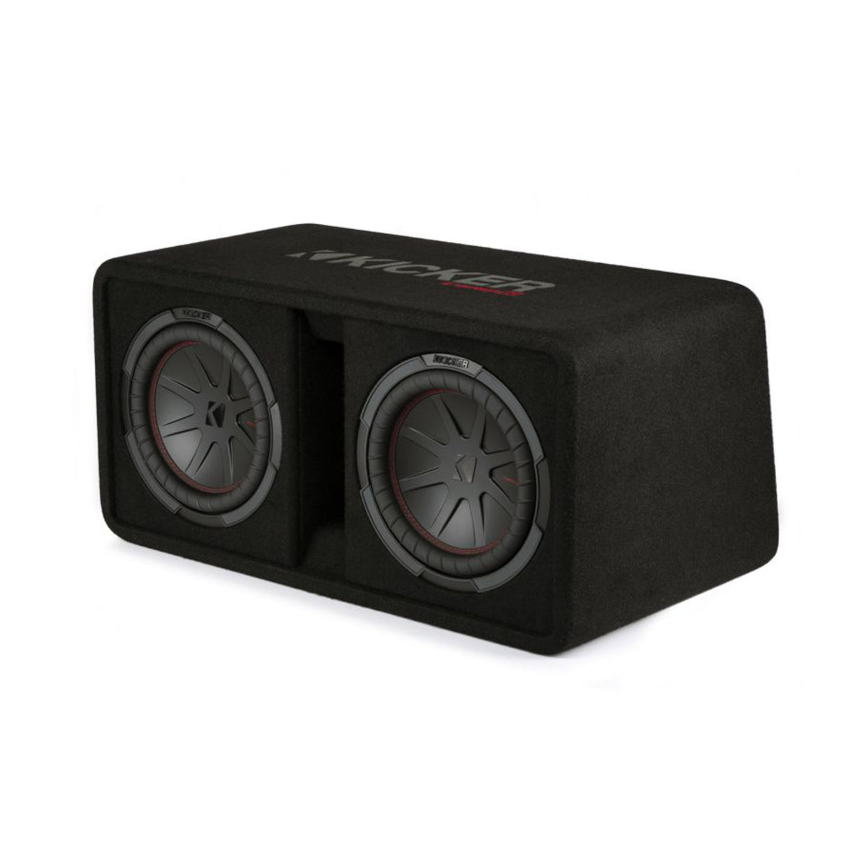 Kicker 48DCWR102 Dual 10 Inch CompR Ported Loaded Subwoofer Enclosure 800w RMS