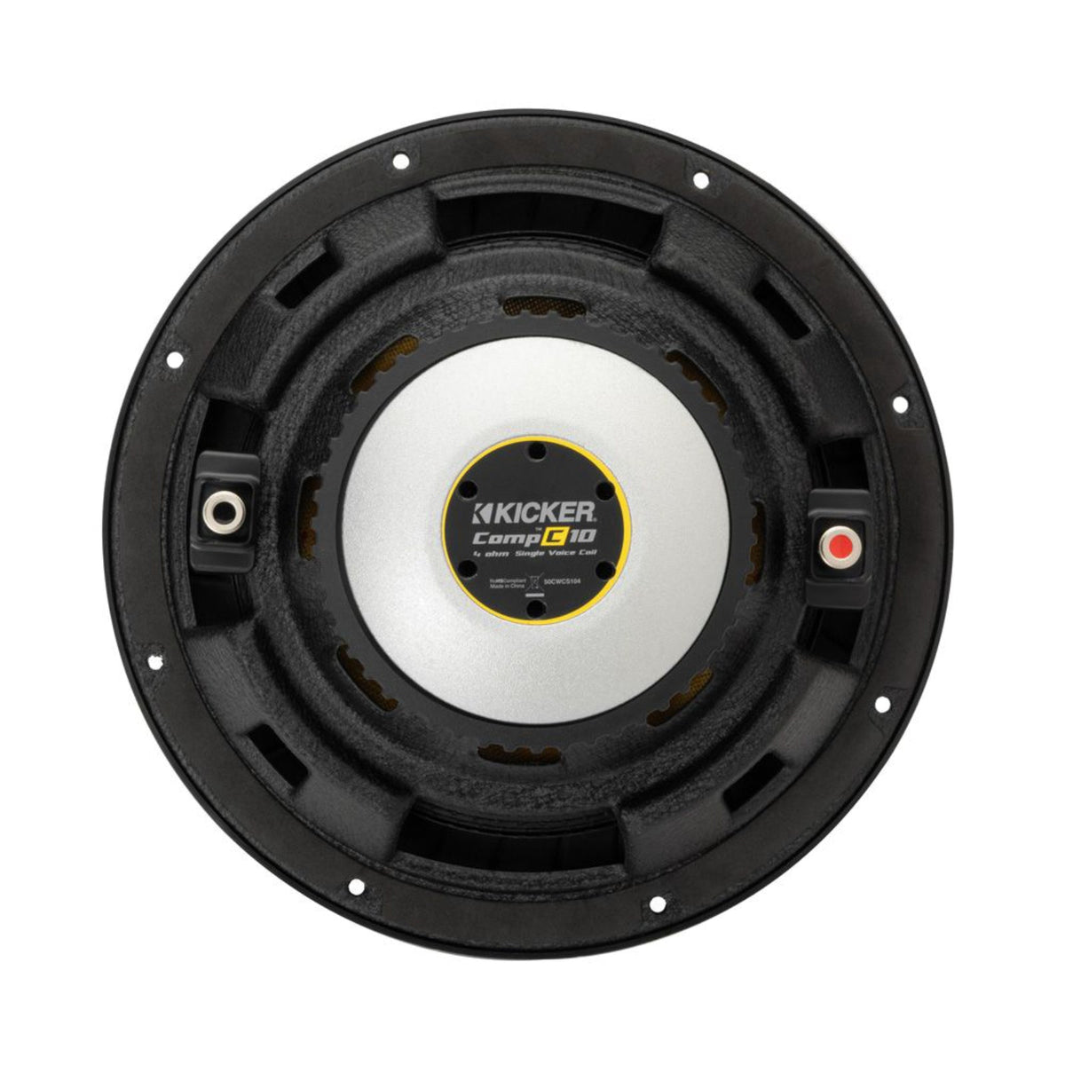 Kicker 50CWCS104 Sub CompC 10 Inch Single Voice Coil Car Subwoofer 4Ohm 250w RMS