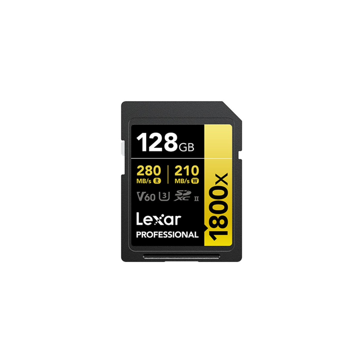 Lexar 128GB Professional 1800x SDXC UHS-II Card Gold Series Class 10 U3 V60