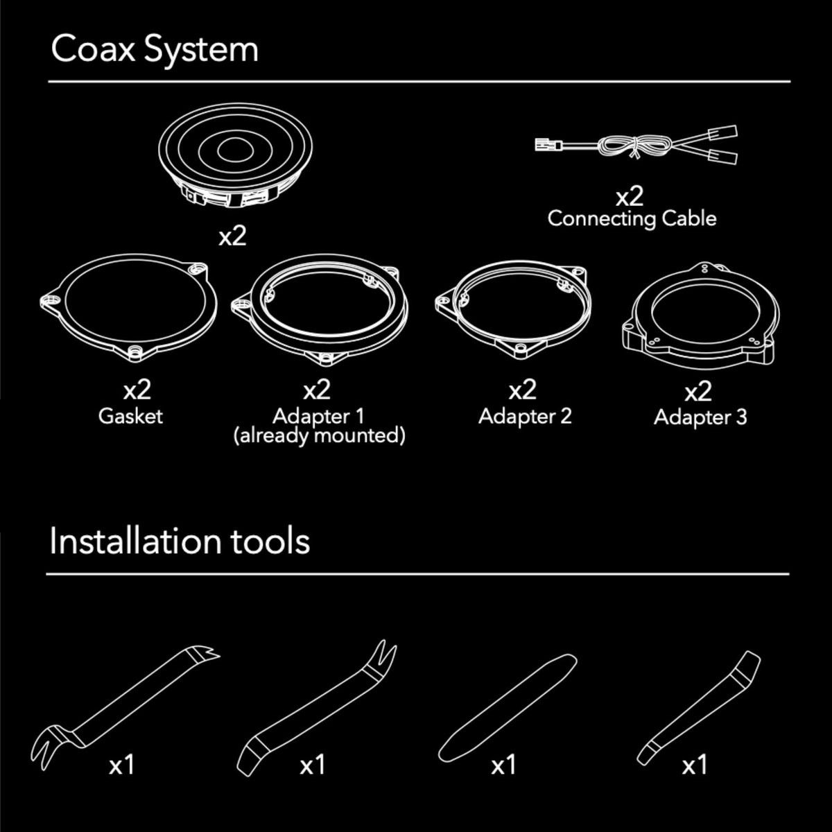Morel BMW Integration Performance IP-BMW4C 2 Way Plug & Play Coaxial Speakers