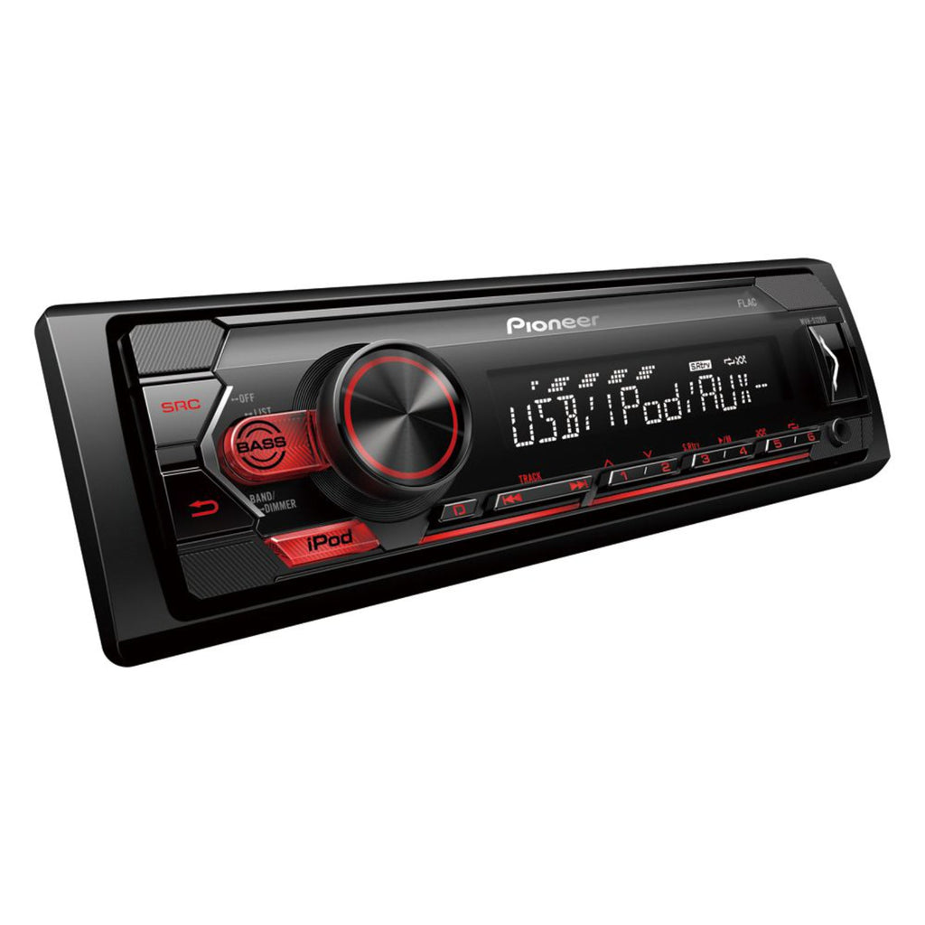 Pioneer MVH-S120UI Car Stereo Front USB MP3 AUX FM Radio Red Display