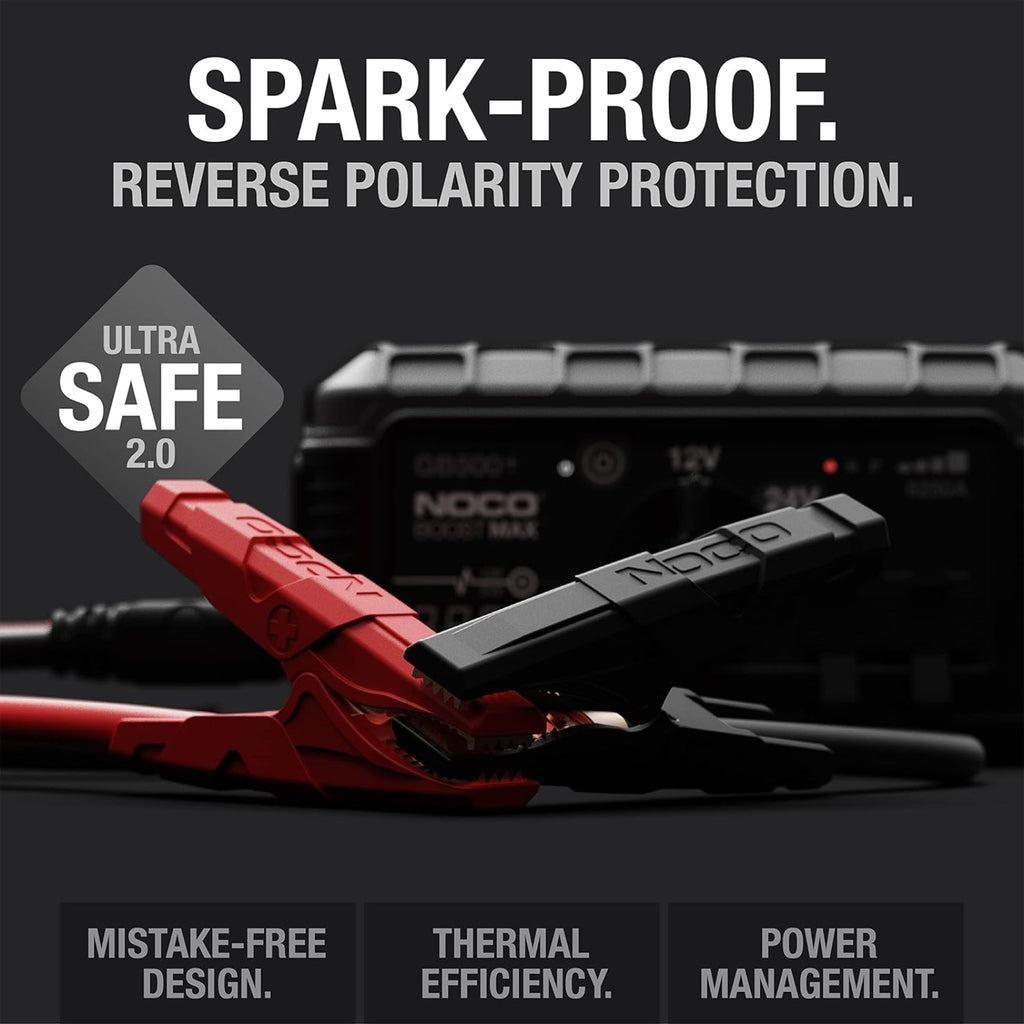 NOCO Boost Max GB500+ 6250A UltraSafe Jump Starter Power 12V/24V Battery Booster
