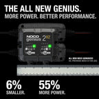 NOCO Genius2X2 6V/12V 4A 2-Bank Battery Trickle Charger Maintainer Desulfator