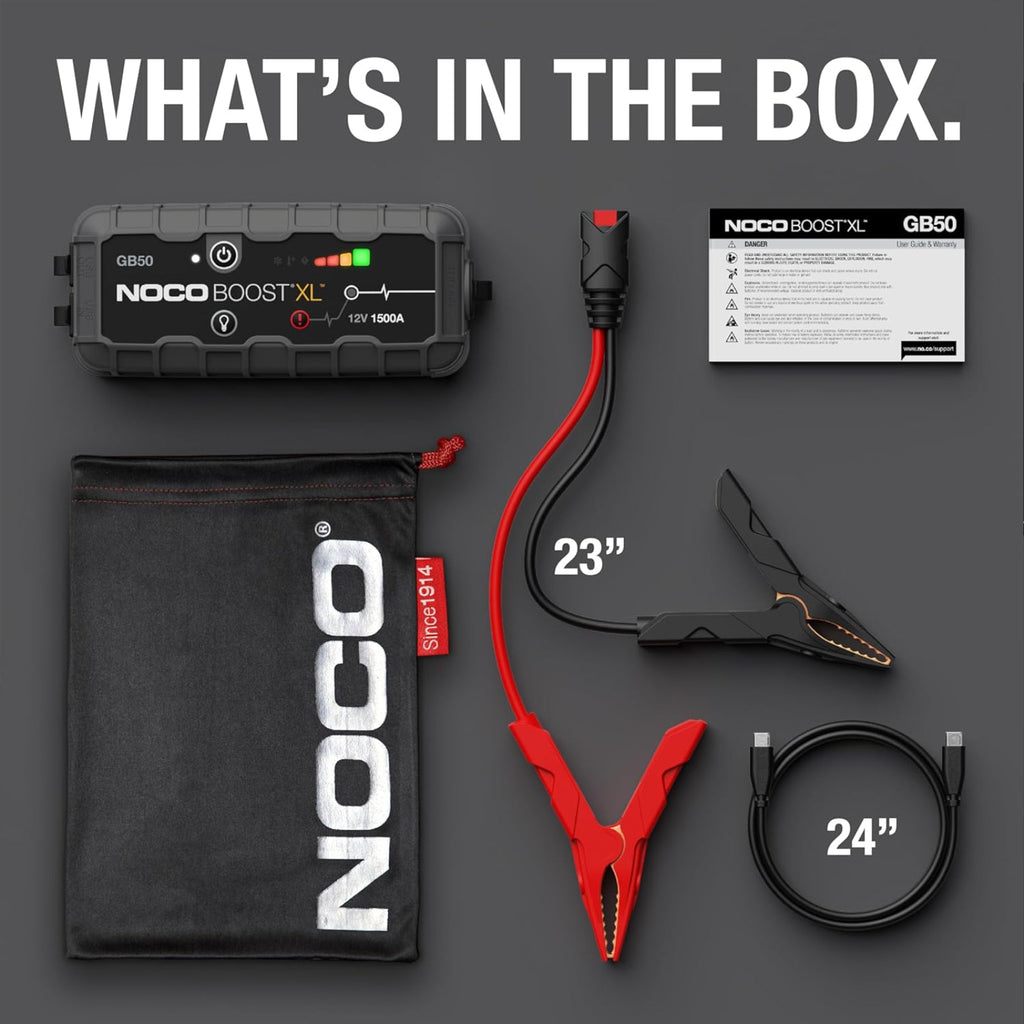 NOCO Boost GB50 1500A UltraSafe Jump Starter Power Pack 12V Car Battery Booster