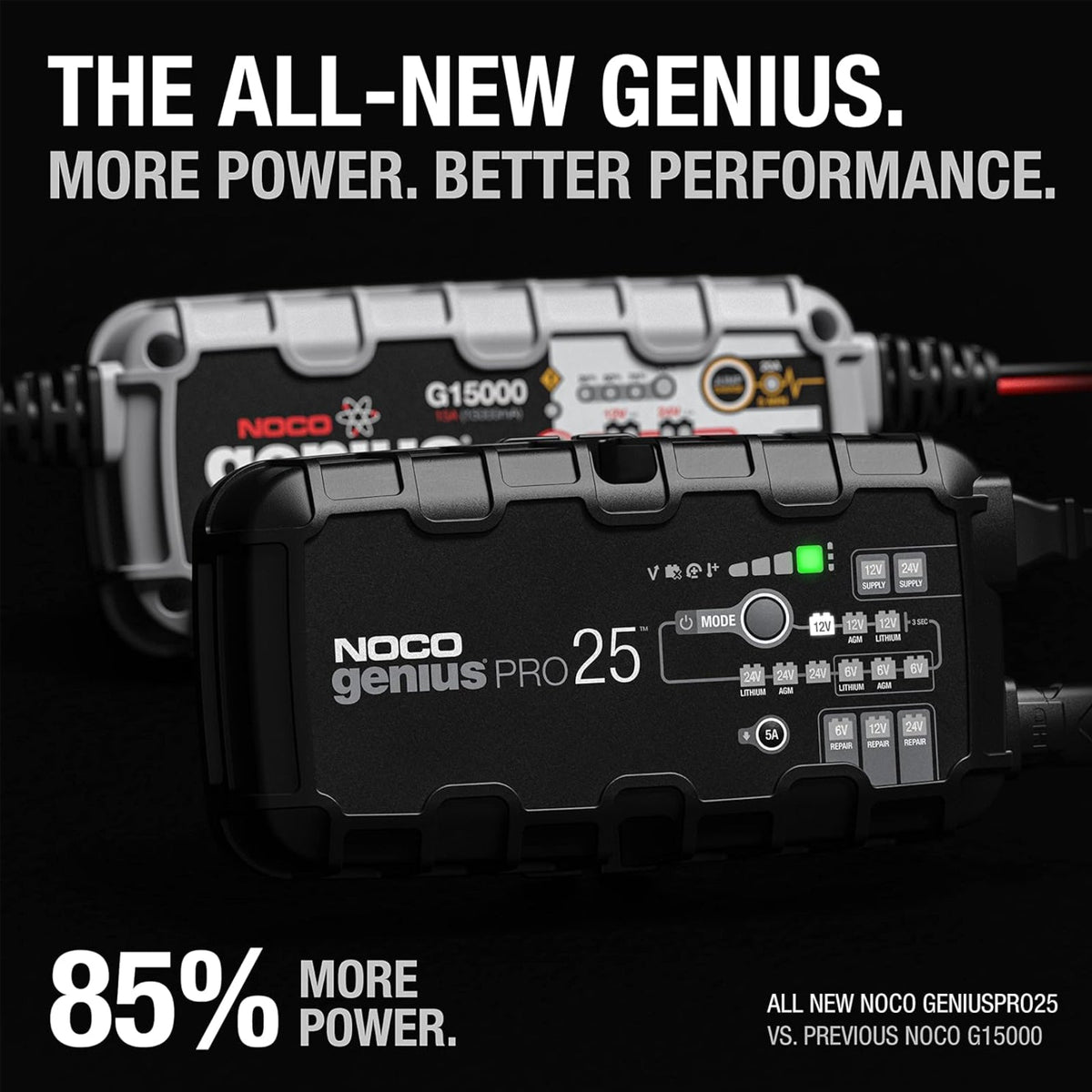 NOCO GeniusPRO25 6V/12V/24V 25A Battery Trickle Charger Maintainer Desulfator