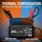 NOCO GeniusPRO50 6V/12V/24V 50A Battery Trickle Charger Maintainer Desulfator
