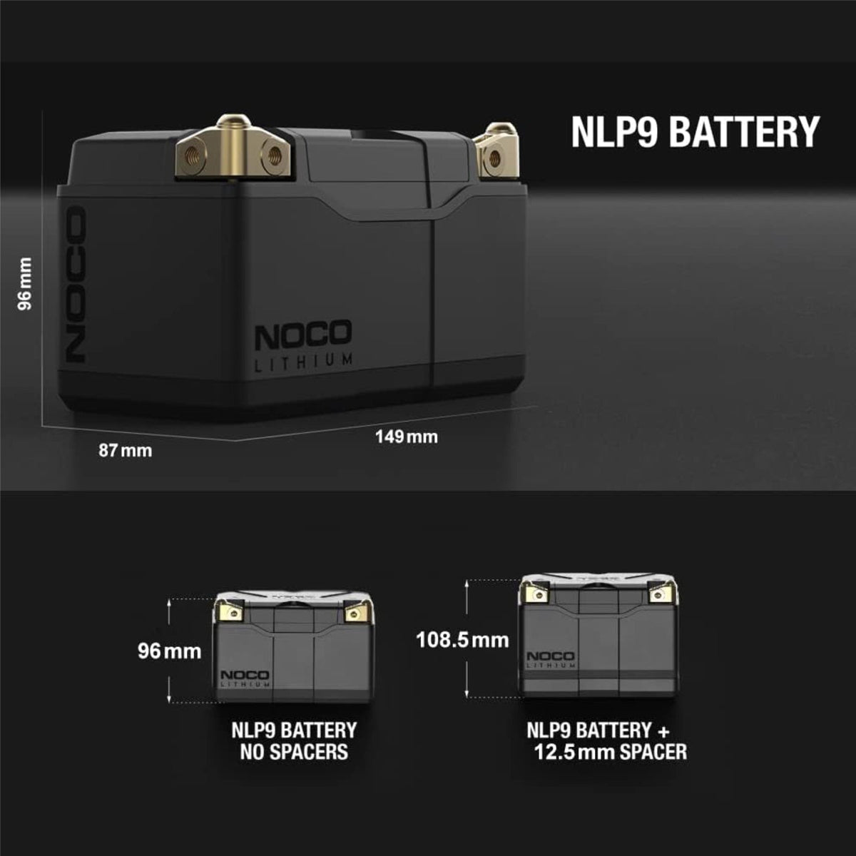 NOCO Lithium NLP9 12V 400A Group 9 Powersport Motorcycle Motorbike Battery