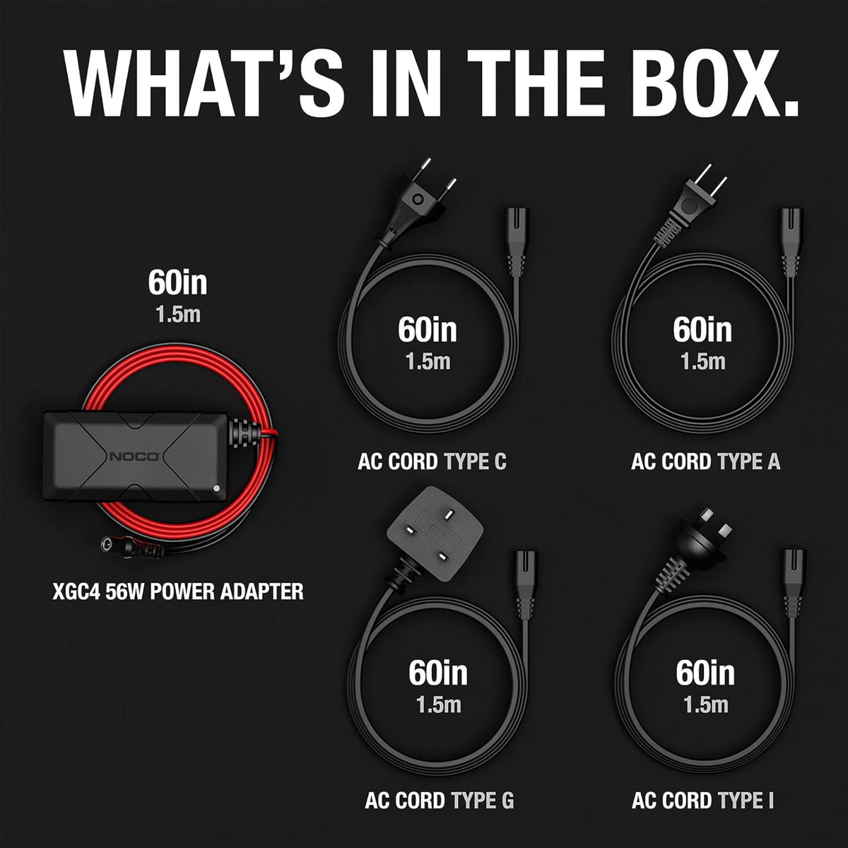 NOCO XGC4 56W Boost Power Adapter for GB70, GB150, GB250 GB500 Jump Starters
