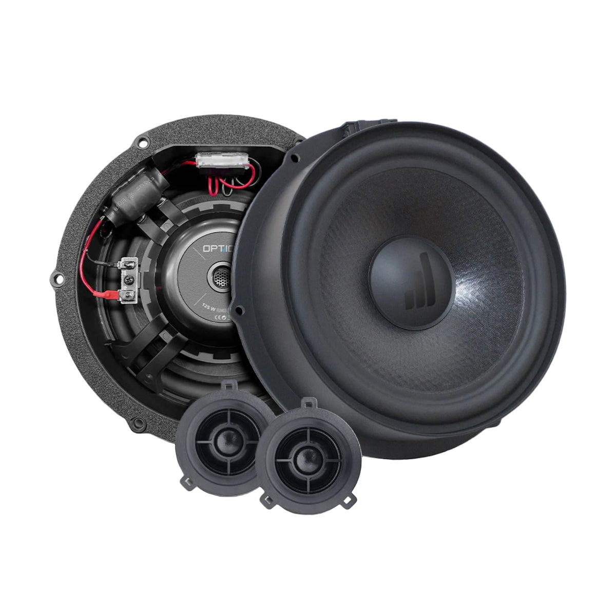 Essential Speaker Package for VW Caddy (2015-2020) — pictured: Option Audio V-180 Plug & Play Component Speakers for Volkswagen T7 Caddy Passat