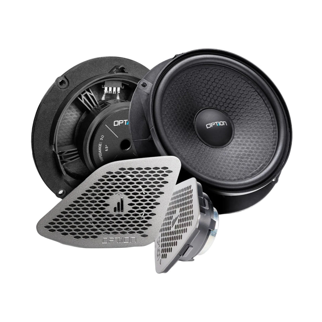 Option Audio Pro Edition 6.5 Inch VW T6.1 Component Speakers Tweeter Grill 70w