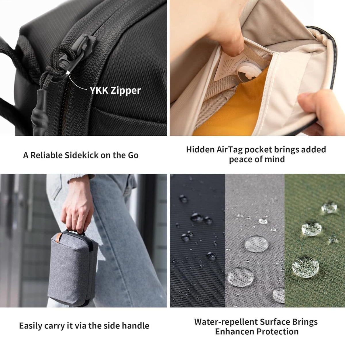 PGYTECH Tech Organizer Travel Pouch Bag for Cables, Chargers & Accessories Black