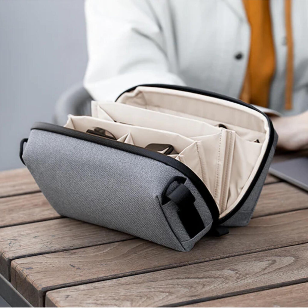 PGYTECH Tech Organizer Travel Pouch Bag for Cables, Chargers & Accessories Grey