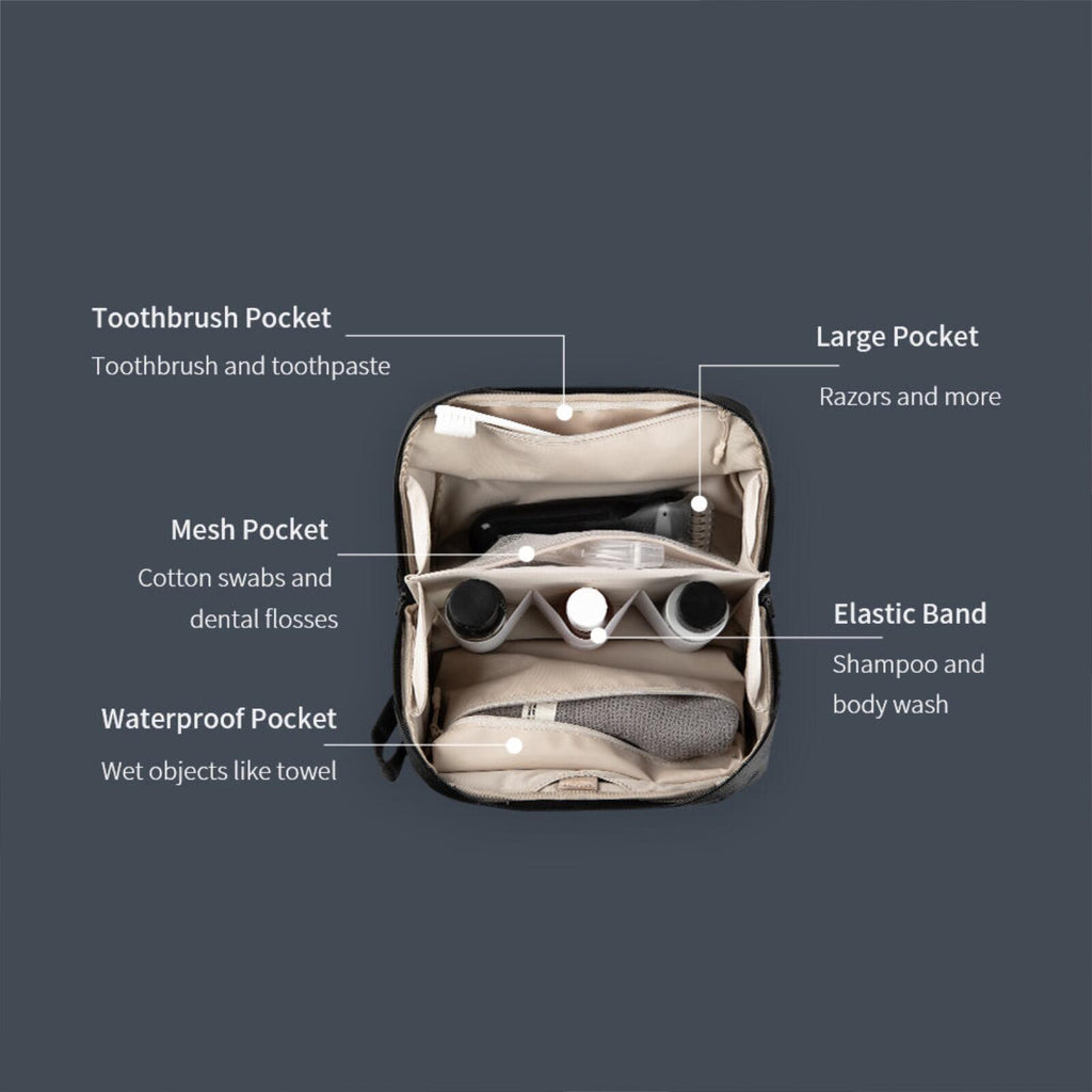 PGYTECH Wash Pouch Toiletry Bag Travel Makeup & Cosmetics Organizer Case Black