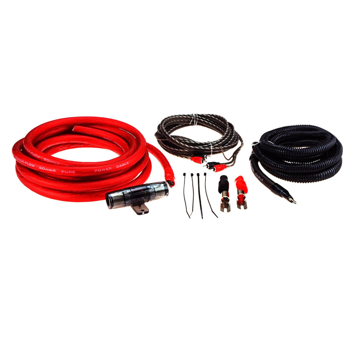 Phoenix Gold ZXK50 CCA Amplifier Wiring Kit 0 AWG Car Amp Power Kit Fuse Holder
