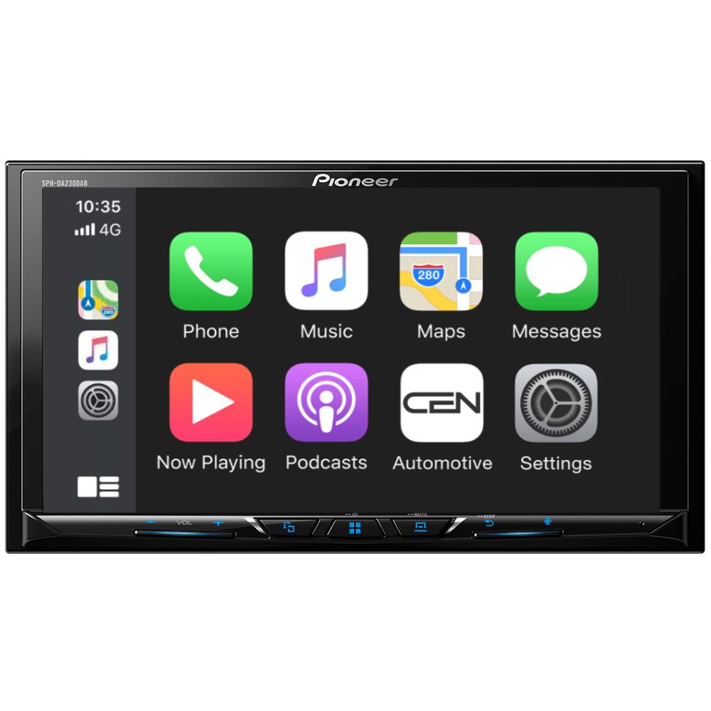 Recommended CarPlay Package for VW Transporter T5 (2009-2015) — pictured: Pioneer SPH-DA230DAB Apple CarPlay Android Auto Bluetooth DAB Radio Car Stereo
