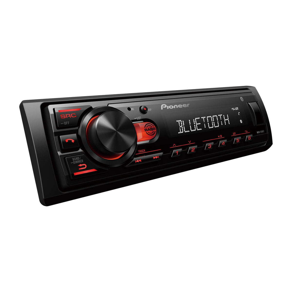 Pioneer MVH-230BT Car Stereo Bluetooth Audio & Handsfree USB Short Chassis Body