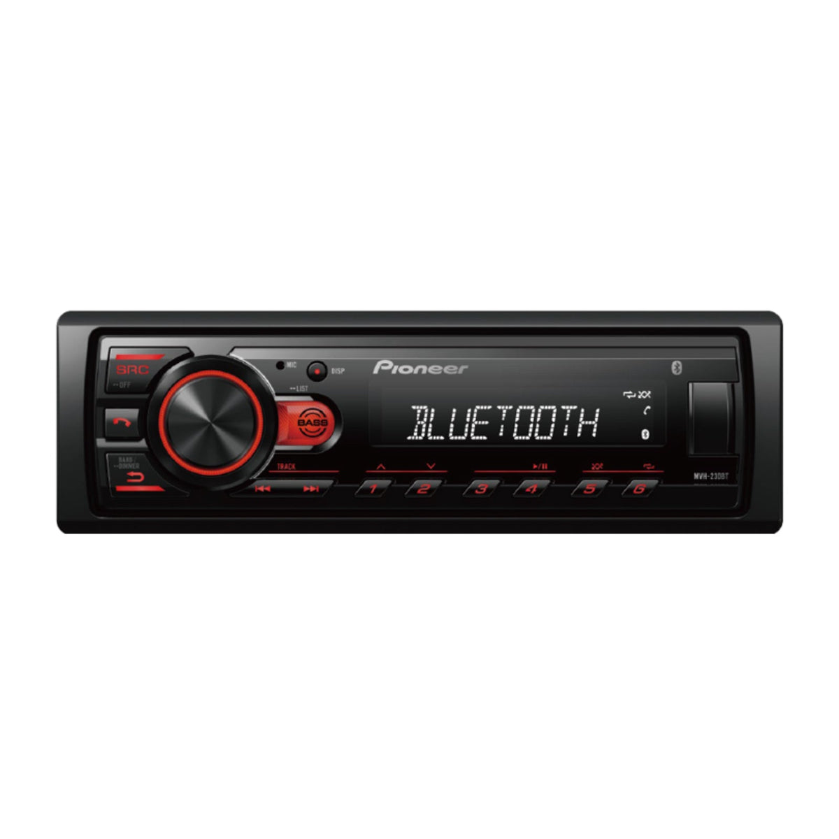 Pioneer MVH-230BT Car Stereo Bluetooth Audio & Handsfree USB Short Chassis Body