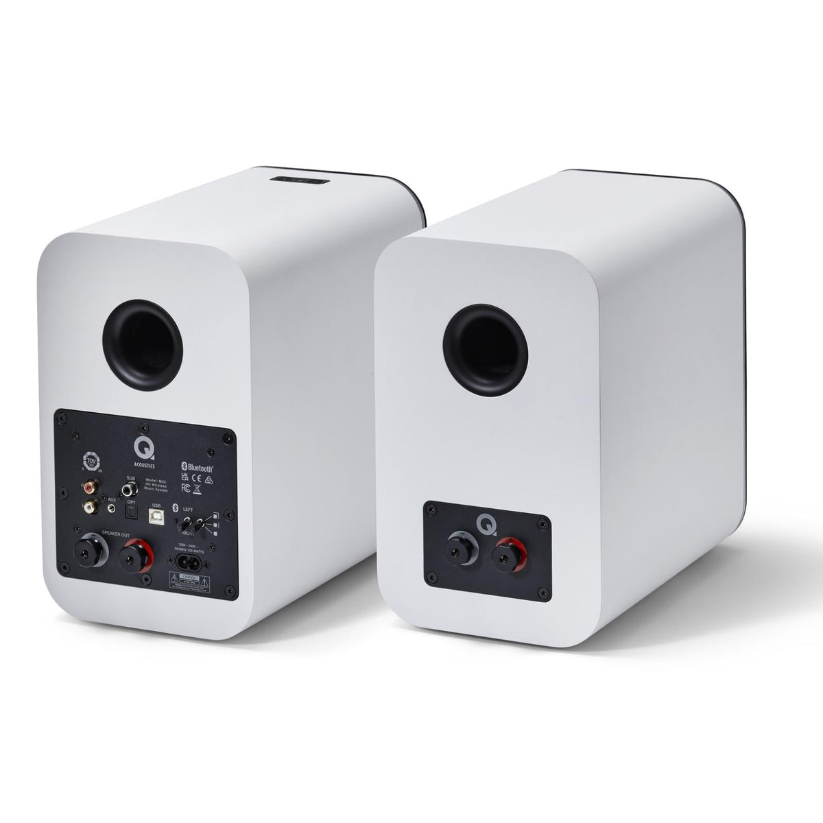 Q Acoustics M20 Wireless Powered Bookshelf Speakers aptX HD Bluetooth 5 White