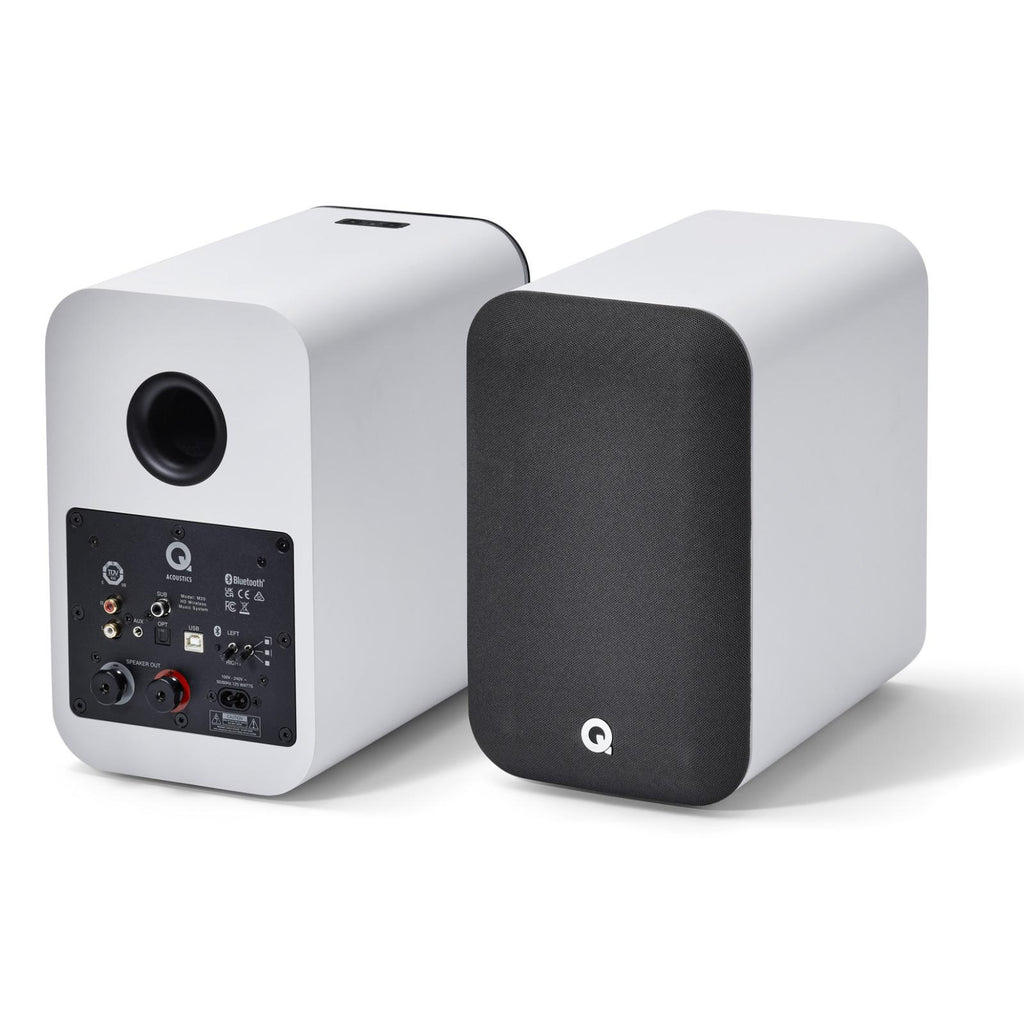 Q Acoustics M20 Wireless Powered Bookshelf Speakers aptX HD Bluetooth 5 White