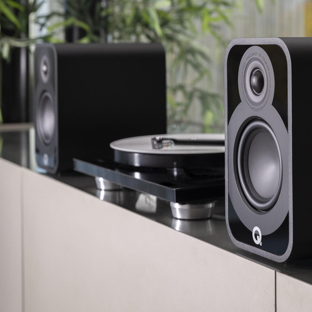 Q Acoustics 5020 Bookshelf Speakers Stand Mount 5000 Series Satin Black QA5022