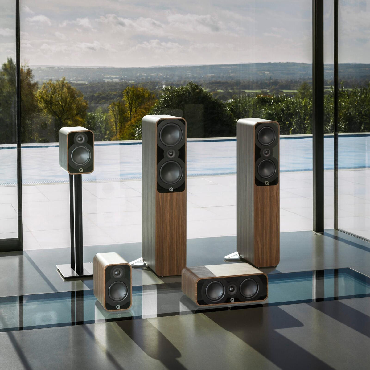 Q Acoustics 5090 Centre Speaker Home Cinema 5000 Series Rosewood QA5096