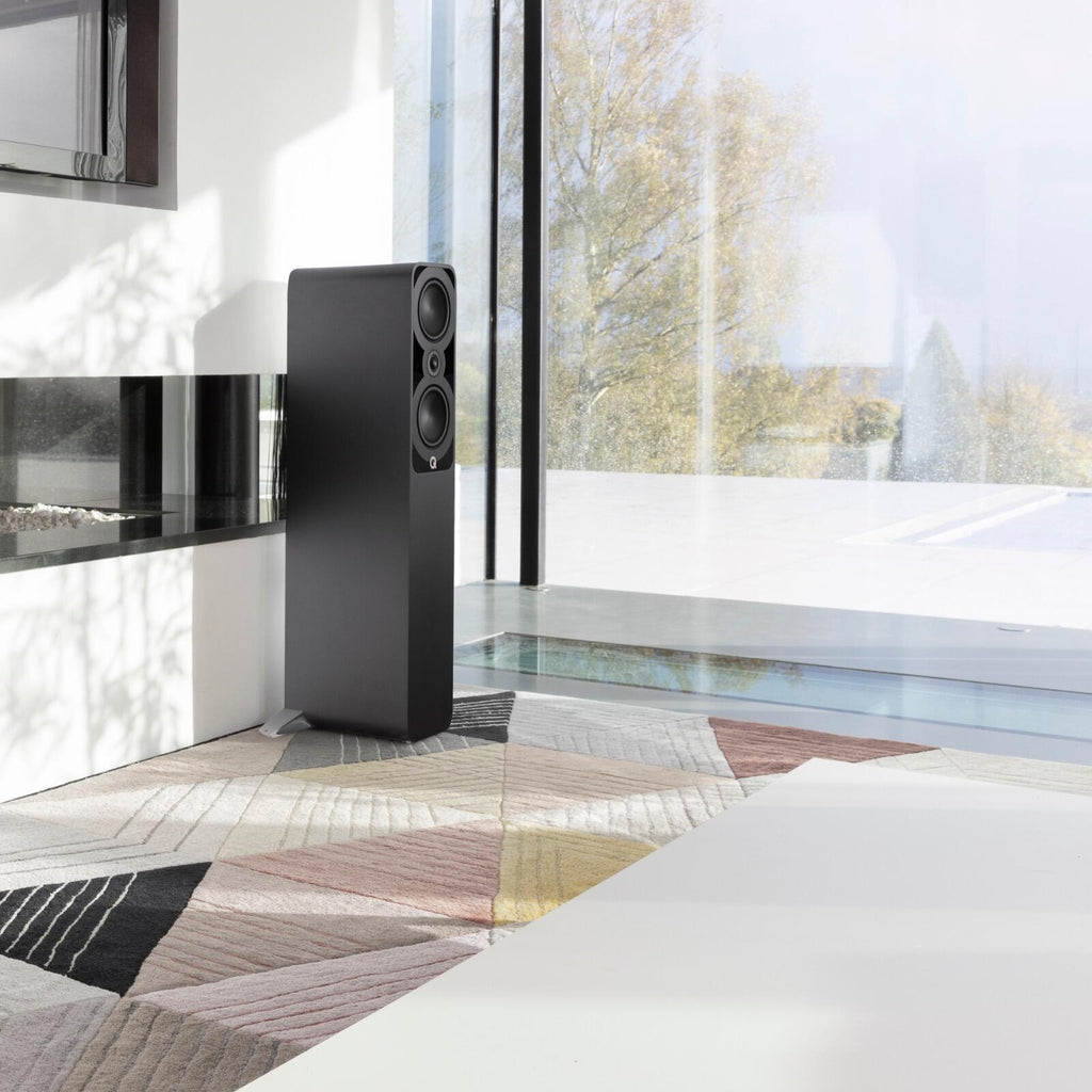 Q Acoustics 5040 Floorstanding Speakers HI-FI Home Cinema Satin Black QA5042
