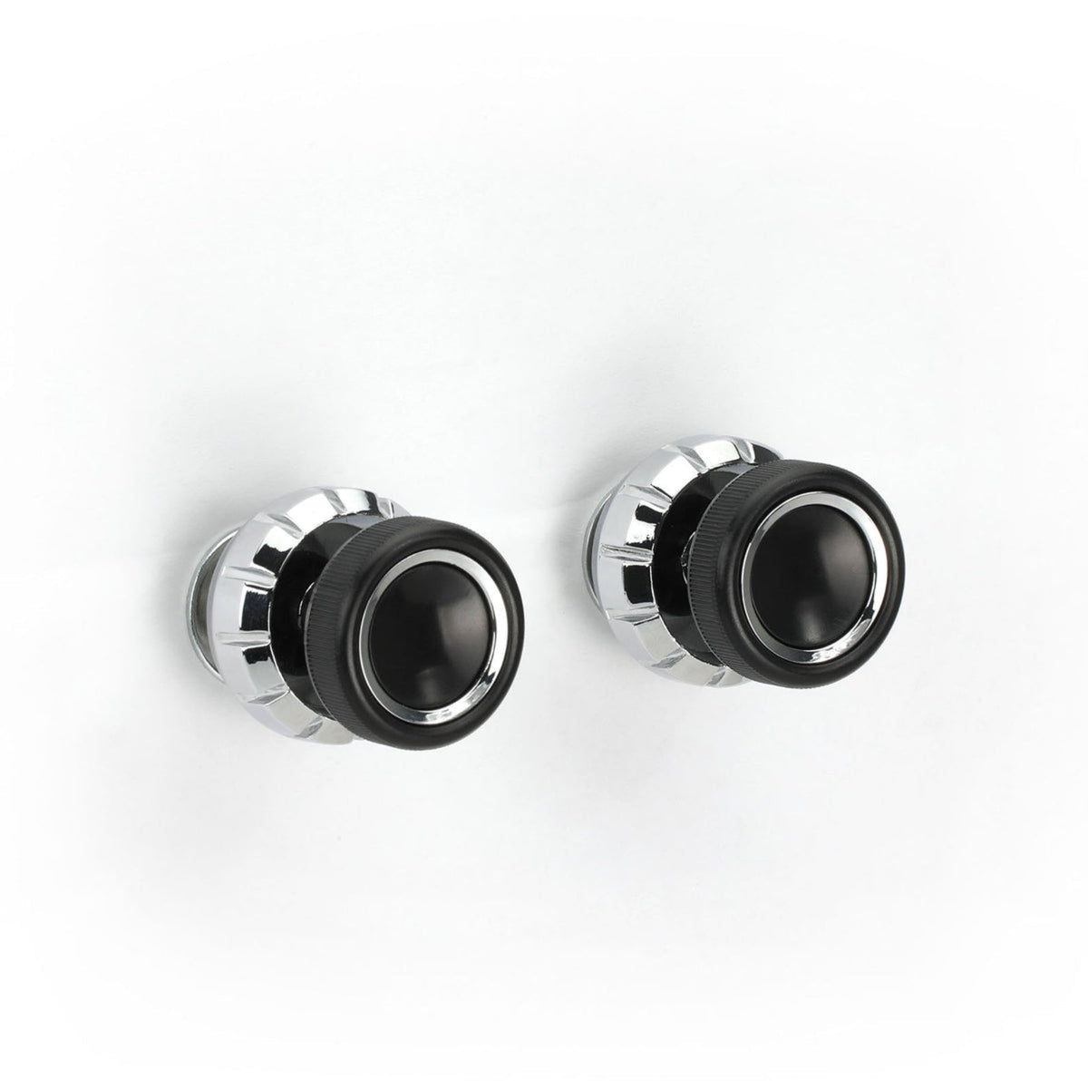 RetroSound Faceplate Chrome Black Pebbled Inserts with Knob Sets for RetroRadio