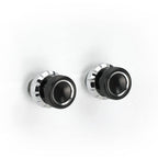 RetroSound Faceplate Chrome Black Pinstripe Inserts with Knob Set for RetroRadio