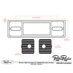 RetroSound Becker Style Motor 1 Bluetooth Radio Pinstripe Chrome Classic Stereo