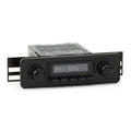 RetroSound Euro Style Motor 1 Bluetooth FM AM Radio All Black Classic Car Stereo