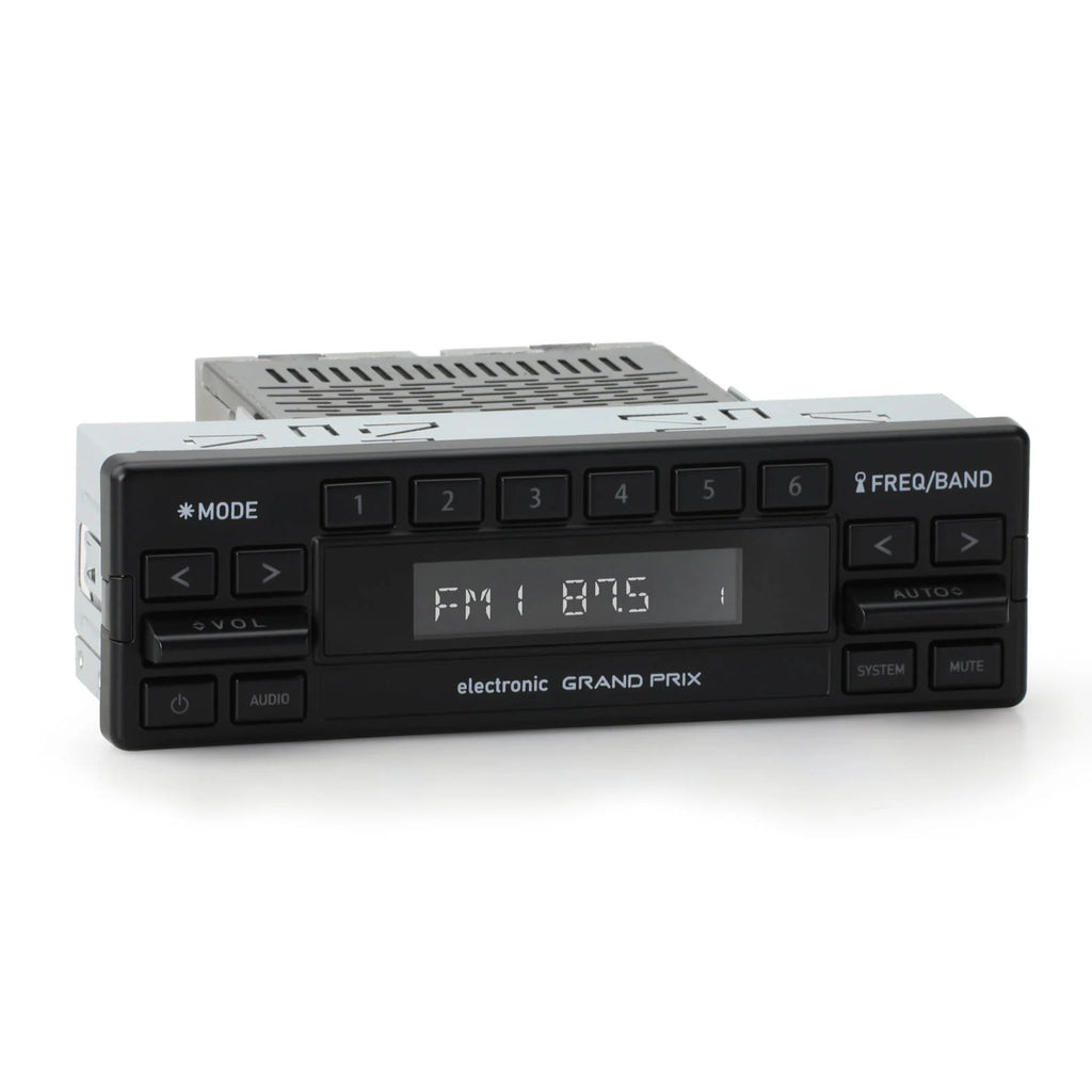 RetroSound Grand Prix Motor 2 Bluetooth Radio FM AM 1980's Classic Car Stereo