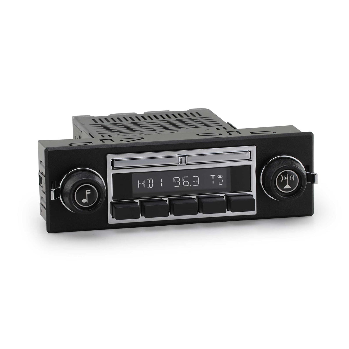 RetroSound Liberty Motor 2 Bluetooth Radio FM Black & Chrome Classic Car Stereo