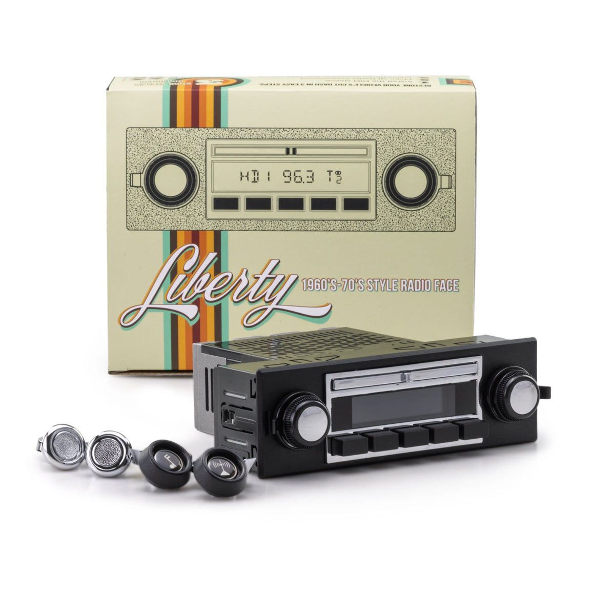 RetroSound Liberty Motor 4 DAB FM Radio Bluetooth Black & Chrome Classic Stereo