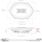 RetroSound Premium Single Triax Speaker 5x7 Inch with Bracket RS-UB1KT 60w RMS
