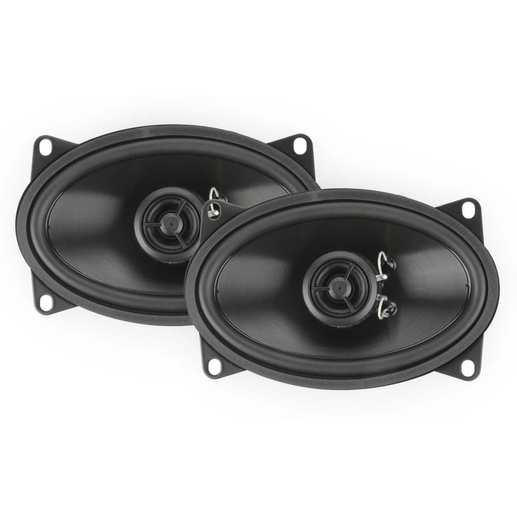 RetroSound Premium Stereo Speakers 4x6 Inch with Grills Sold as a Pair 25w RMS
