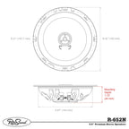 RetroSound Premium Stereo Speakers 6.5 Inch with Grills Sold as a Pair 50w RMS