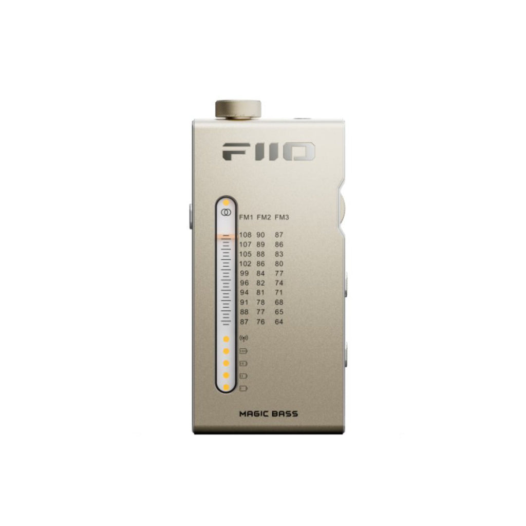 FiiO R11 Portable FM Radio Stereo Receiver Aluminium Body Earbuds Included Gold