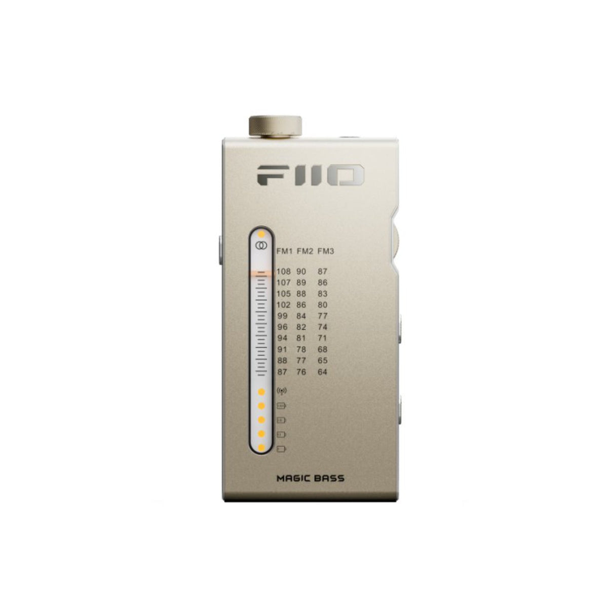 FiiO R11 Portable FM Radio Stereo Receiver Aluminium Body Earbuds Included Gold