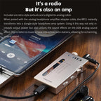 FiiO R11 Portable FM Radio Stereo Receiver Aluminium Body Earbuds Included Black