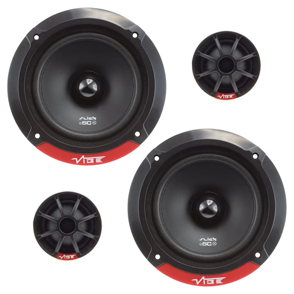 Vibe Slick SLICK5C-V7 5.25 Inch 2 Way Component Car Speakers 80w RMS Pair