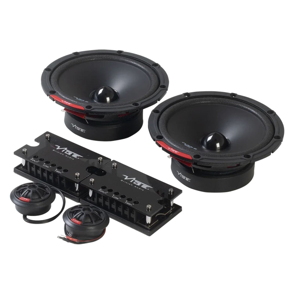 Vibe Slick SLICK6SQC-V9 6.5 Inch 2 Way Component Car Speakers 90w RMS Pair