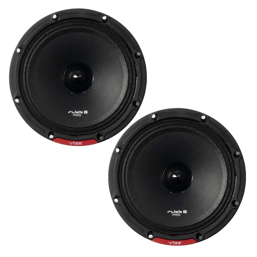Vibe Slick SLICKPRO6M-V0 6 Inch Pro Audio Midrange Speakers 125w RMS Pair