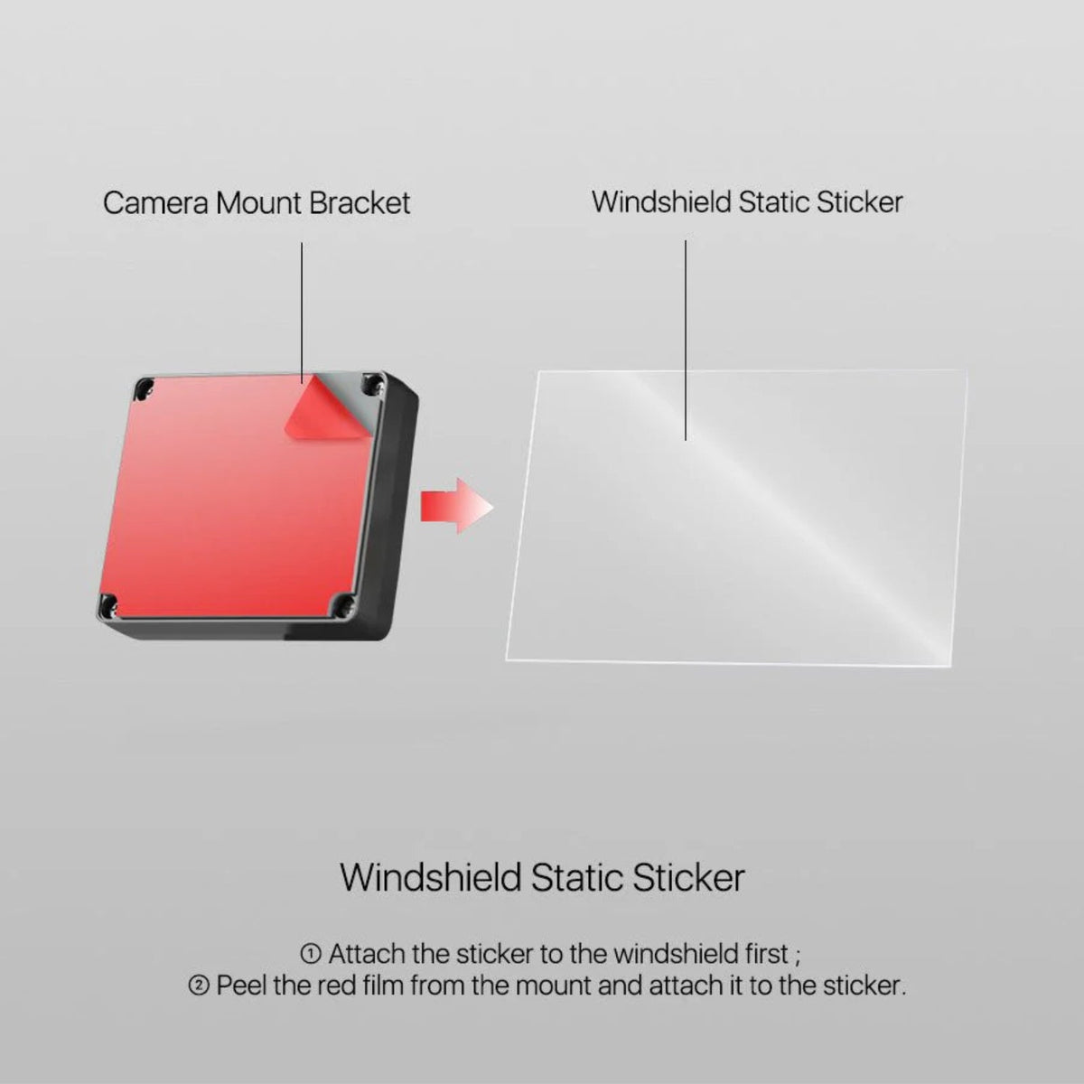 Viofo Adhesive Sticky Pad & Transparent Static Sticker for A119 Mini Dash Cams