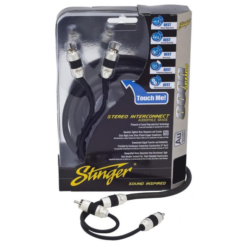 Stinger SI826 8000 Series 2 Channel Triple Shielded RCA Interconnect Cable 1.8m