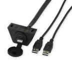 RetroSound Black Panel & Dash Mount USB-A & USB-C Extension Harness 1.3m Cable
