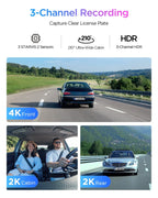 Viofo A329S 3CH Dash Cam 4K Front 2K Rear 2K Cabin Starvis 2 GPS WIFI HDR Camera