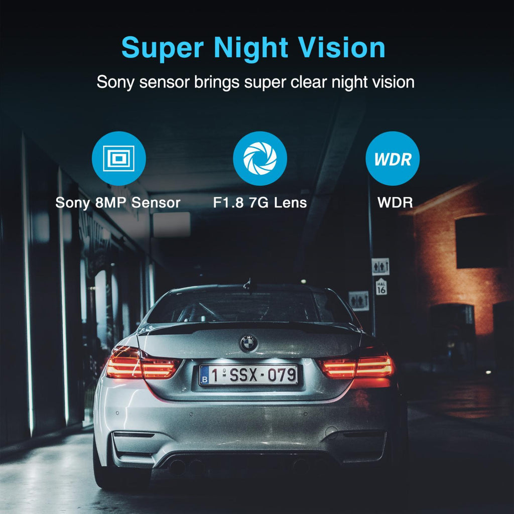 Viofo A129 PRO Duo Dash Cam Front 2 Channel Ultra HD 4K 8MP WIFI GPS Dash Camera