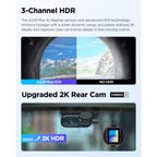 Viofo A229 Plus 3CH Dash Cam 2K Front & Rear Starvis 2 GPS WIFI HDR Taxi Camera