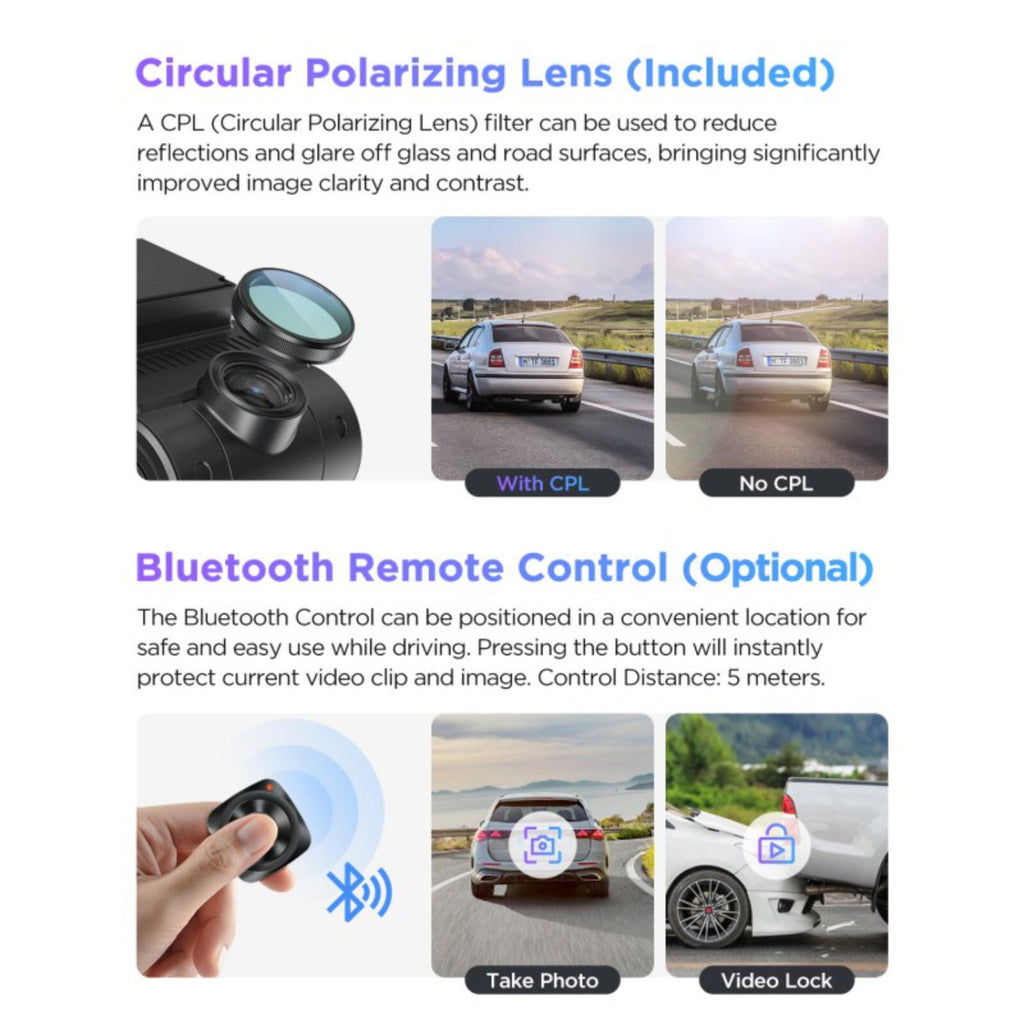 Viofo A229 Pro 2CH Dash Cam 4K Front 2K Rear Starvis 2 GPS WIFI HDR Dual Camera