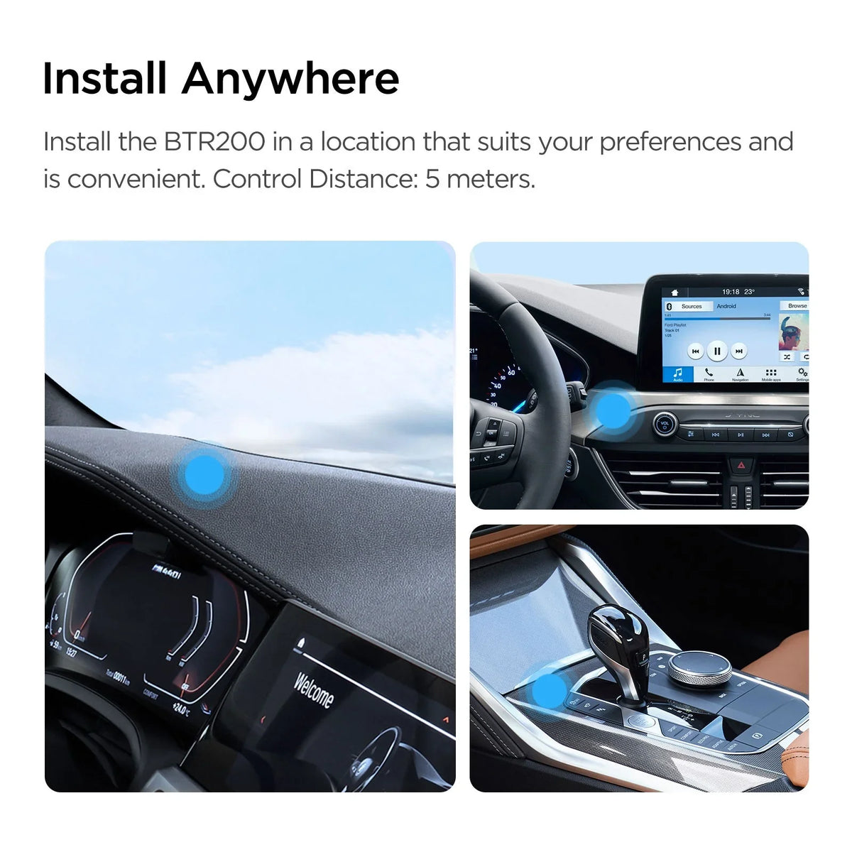 Viofo BTR200 Wireless Bluetooth Remote Control for A229 A129 VS1 Dash Cameras